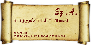 Szijgyártó Ahmed névjegykártya